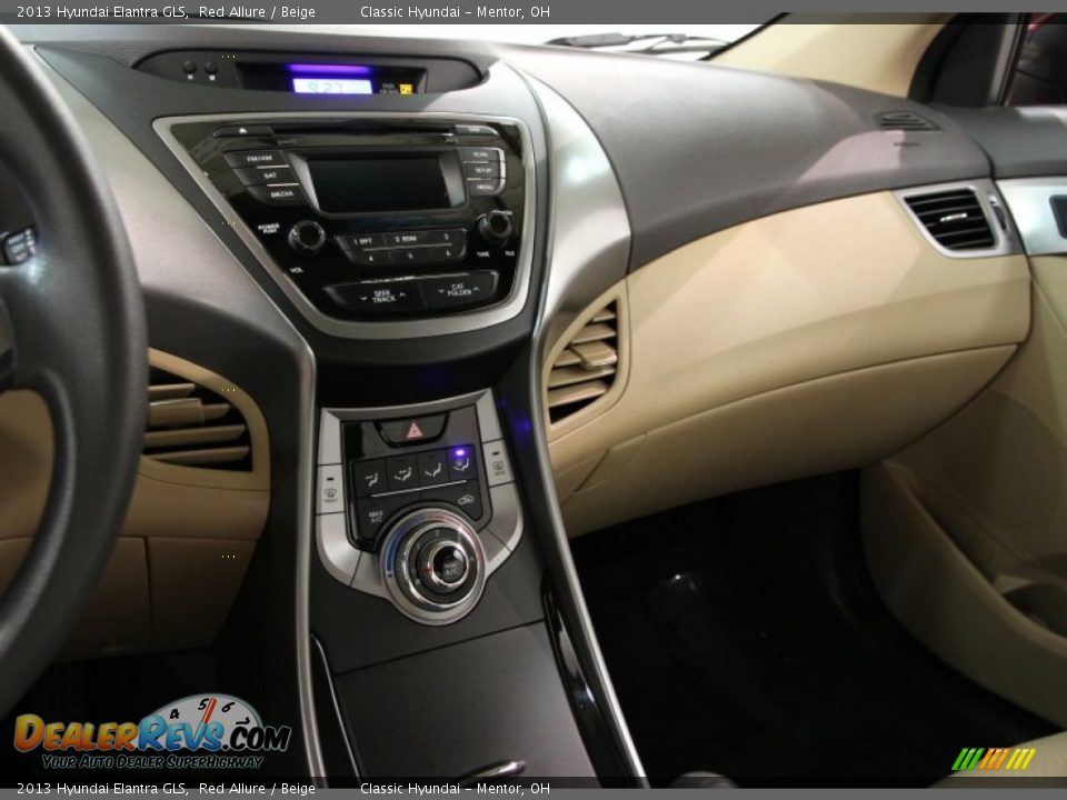 2013 Hyundai Elantra GLS Red Allure / Beige Photo #14