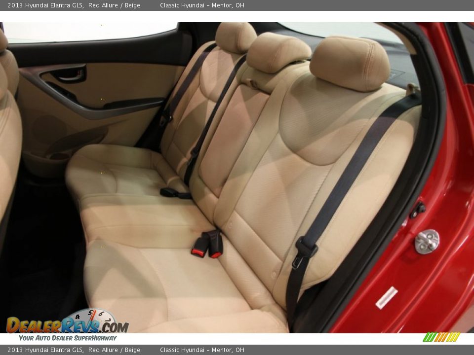 2013 Hyundai Elantra GLS Red Allure / Beige Photo #23