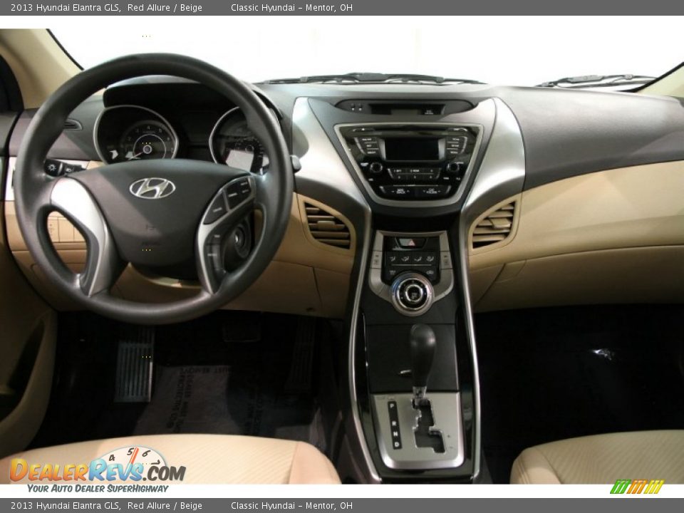 2013 Hyundai Elantra GLS Red Allure / Beige Photo #25