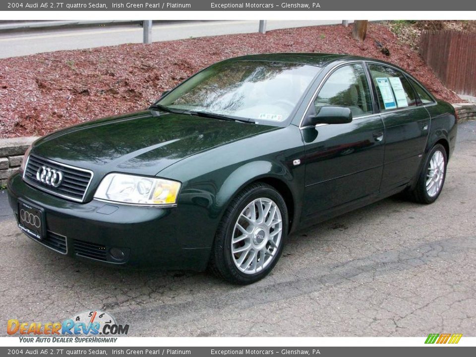 2004 Audi A6 2.7T quattro Sedan Irish Green Pearl / Platinum Photo #1