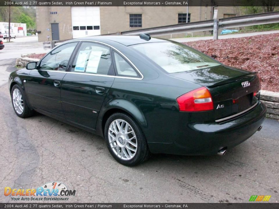 2004 Audi A6 2.7T quattro Sedan Irish Green Pearl / Platinum Photo #3