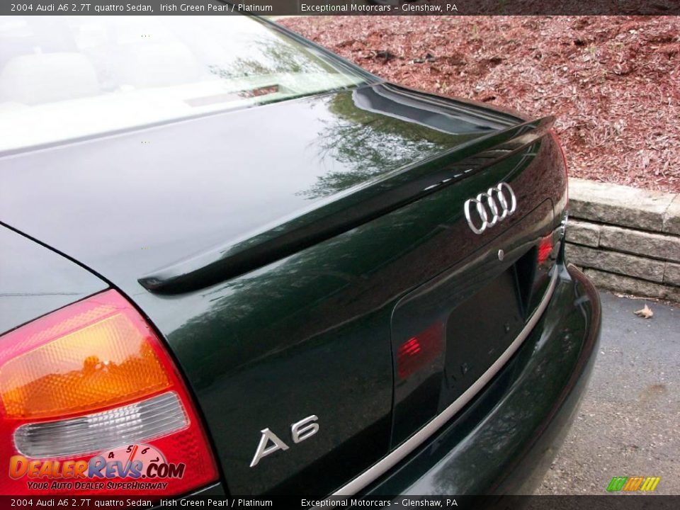 2004 Audi A6 2.7T quattro Sedan Irish Green Pearl / Platinum Photo #4