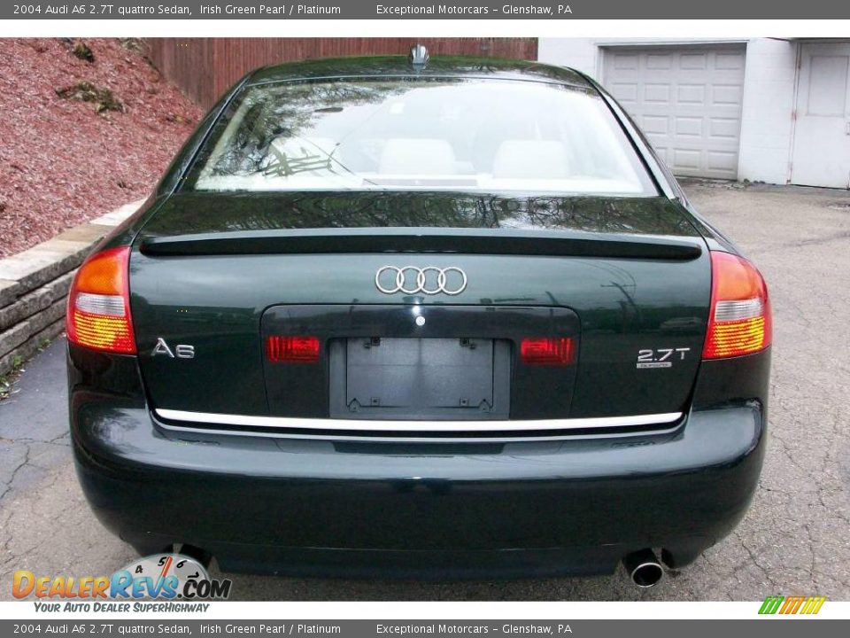 2004 Audi A6 2.7T quattro Sedan Irish Green Pearl / Platinum Photo #5