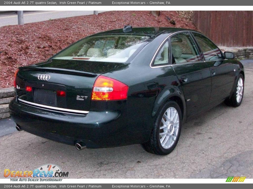 2004 Audi A6 2.7T quattro Sedan Irish Green Pearl / Platinum Photo #6
