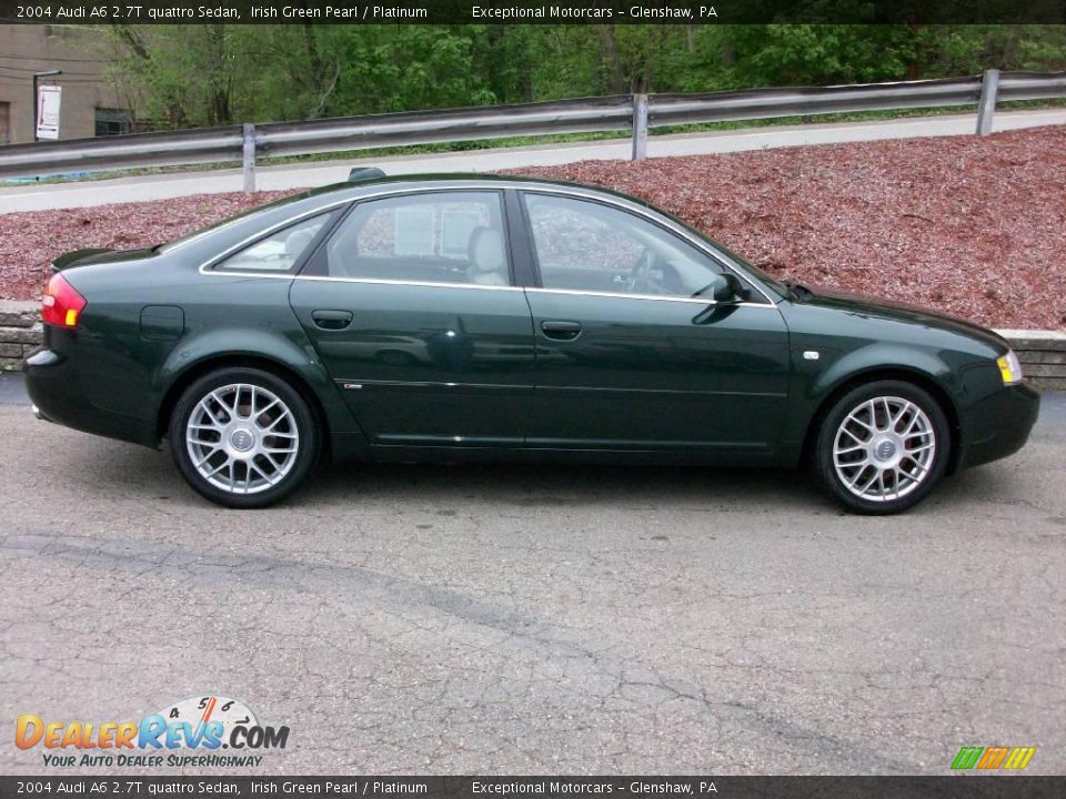 2004 Audi A6 2.7T quattro Sedan Irish Green Pearl / Platinum Photo #7