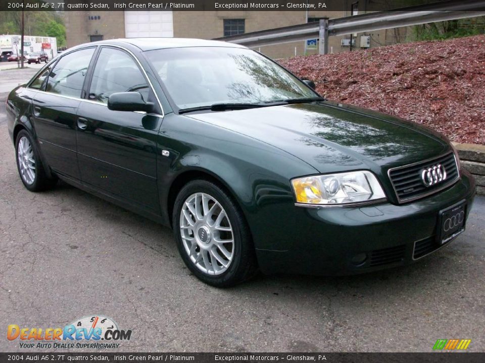 2004 Audi A6 2.7T quattro Sedan Irish Green Pearl / Platinum Photo #8