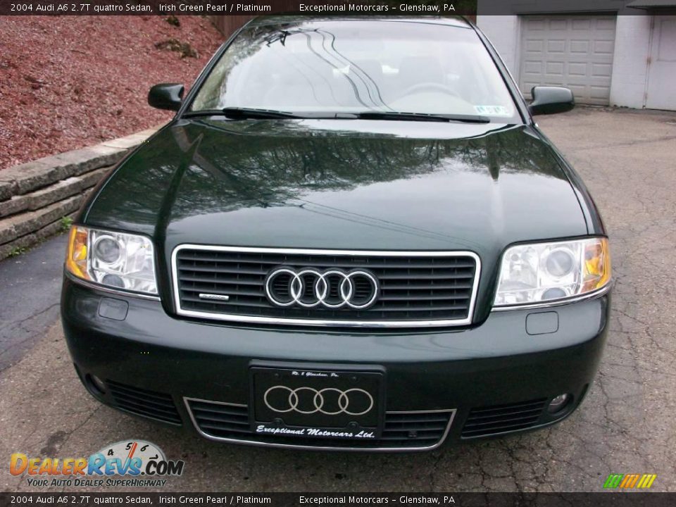 2004 Audi A6 2.7T quattro Sedan Irish Green Pearl / Platinum Photo #9
