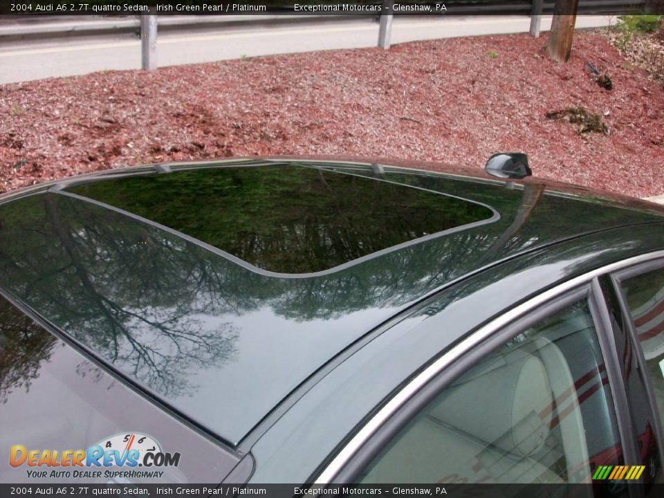 2004 Audi A6 2.7T quattro Sedan Irish Green Pearl / Platinum Photo #10