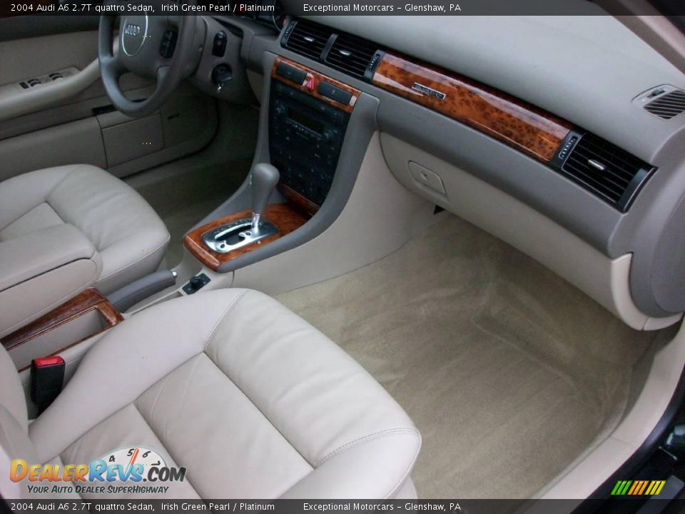 2004 Audi A6 2.7T quattro Sedan Irish Green Pearl / Platinum Photo #18