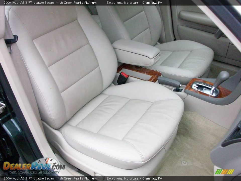 2004 Audi A6 2.7T quattro Sedan Irish Green Pearl / Platinum Photo #19