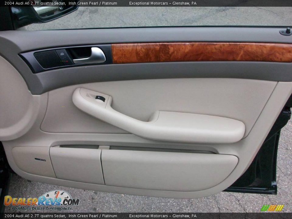 2004 Audi A6 2.7T quattro Sedan Irish Green Pearl / Platinum Photo #20