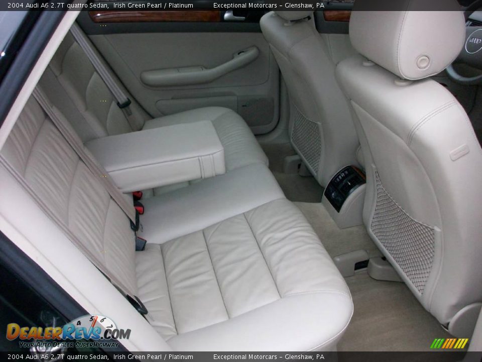 2004 Audi A6 2.7T quattro Sedan Irish Green Pearl / Platinum Photo #23