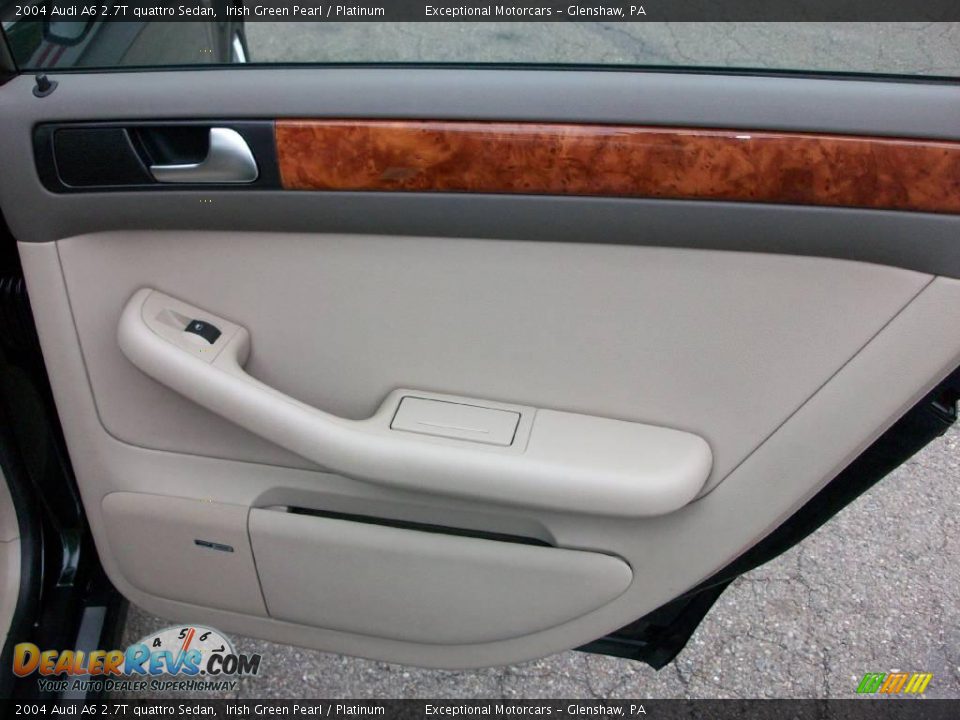 2004 Audi A6 2.7T quattro Sedan Irish Green Pearl / Platinum Photo #24