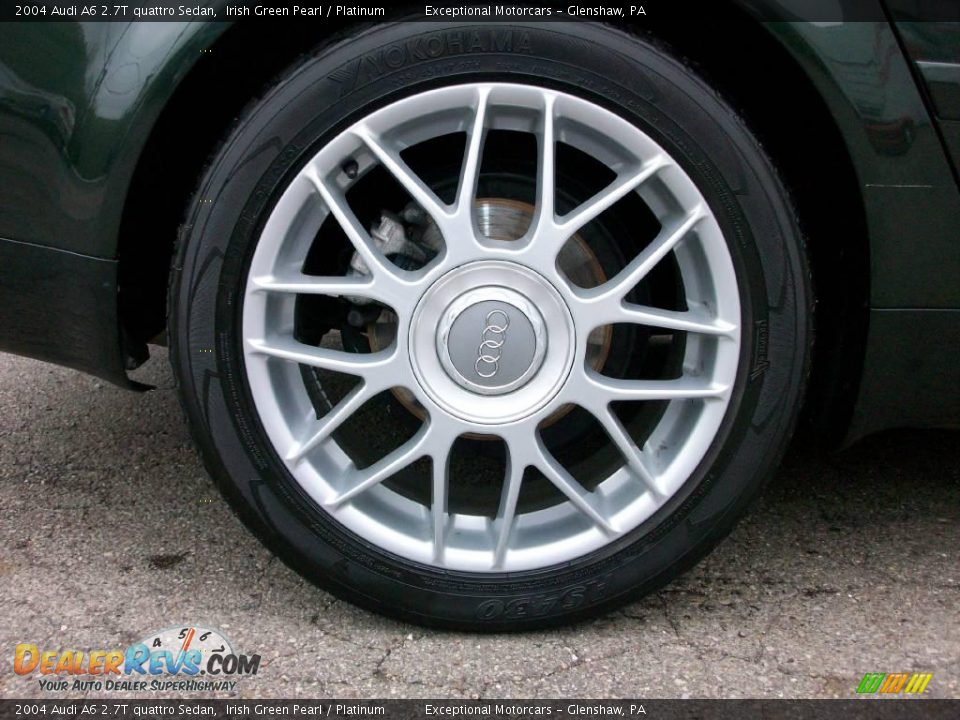 2004 Audi A6 2.7T quattro Sedan Irish Green Pearl / Platinum Photo #27