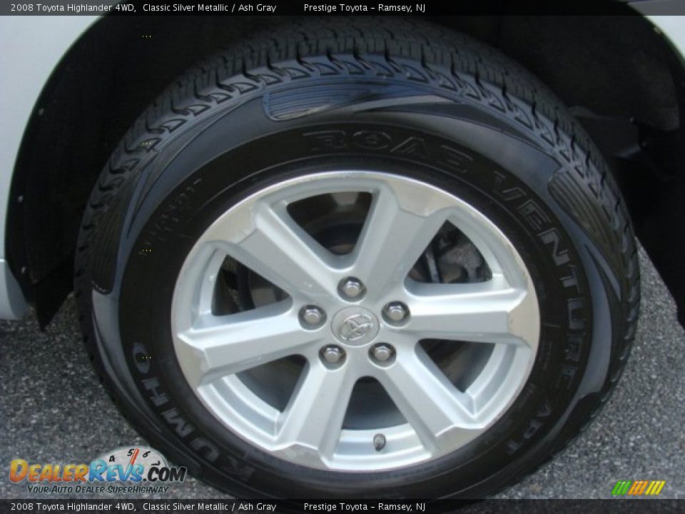 2008 Toyota Highlander 4WD Classic Silver Metallic / Ash Gray Photo #14