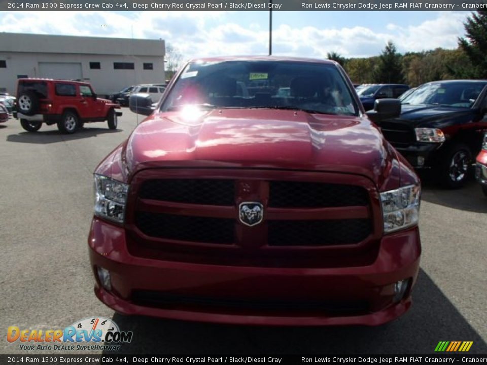 2014 Ram 1500 Express Crew Cab 4x4 Deep Cherry Red Crystal Pearl / Black/Diesel Gray Photo #3