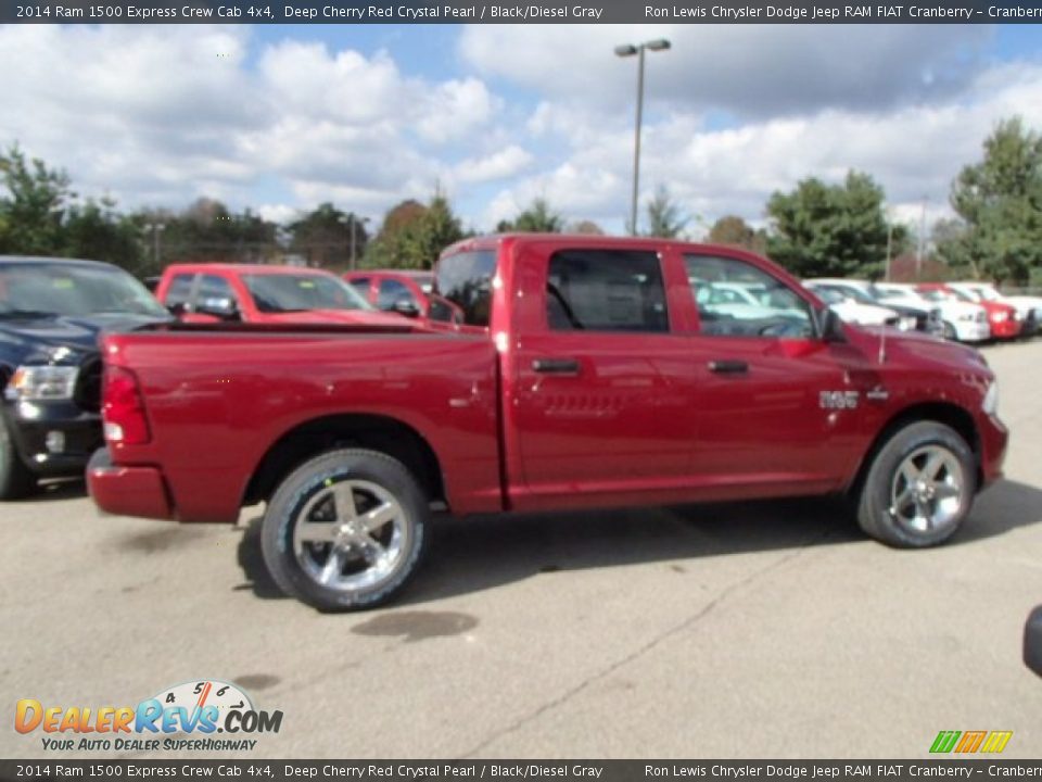2014 Ram 1500 Express Crew Cab 4x4 Deep Cherry Red Crystal Pearl / Black/Diesel Gray Photo #5