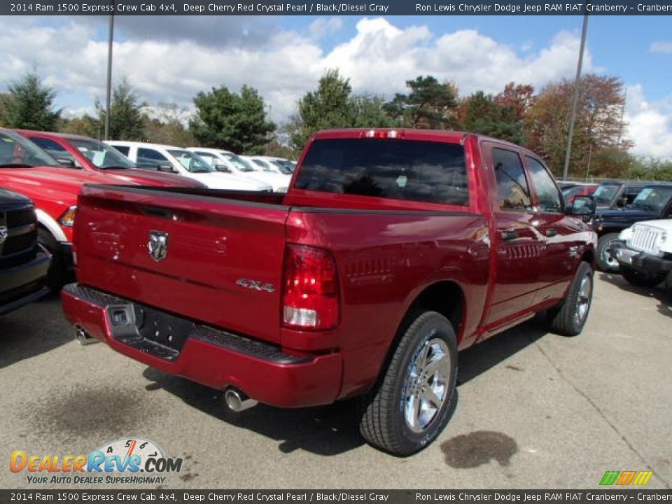 2014 Ram 1500 Express Crew Cab 4x4 Deep Cherry Red Crystal Pearl / Black/Diesel Gray Photo #6