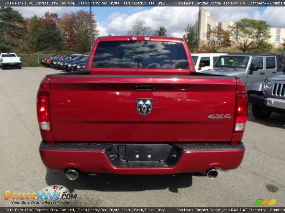 2014 Ram 1500 Express Crew Cab 4x4 Deep Cherry Red Crystal Pearl / Black/Diesel Gray Photo #7