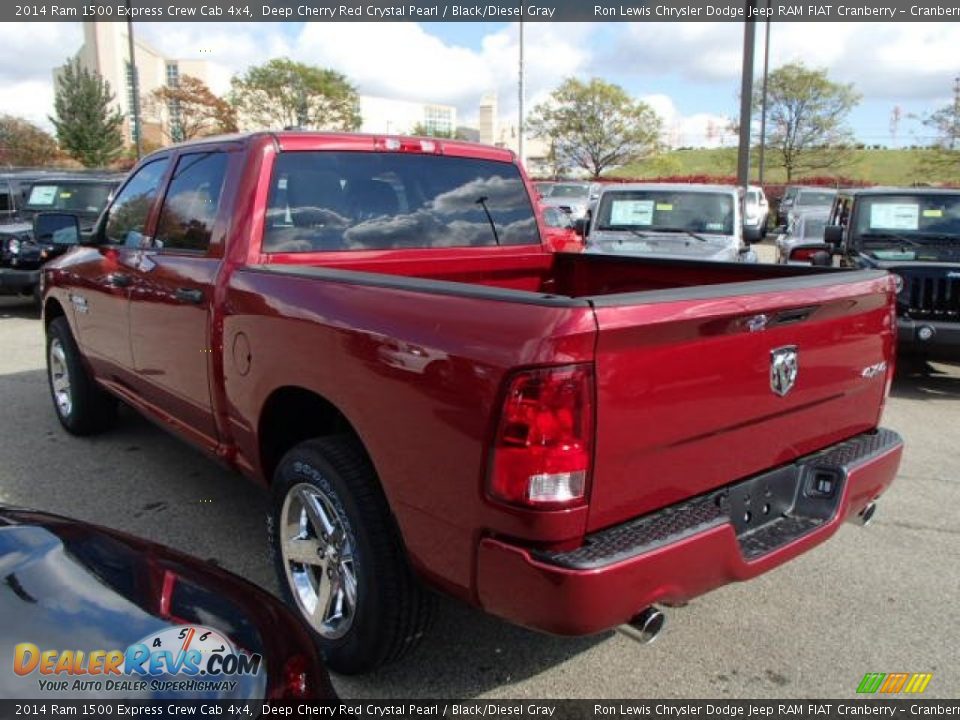 2014 Ram 1500 Express Crew Cab 4x4 Deep Cherry Red Crystal Pearl / Black/Diesel Gray Photo #8