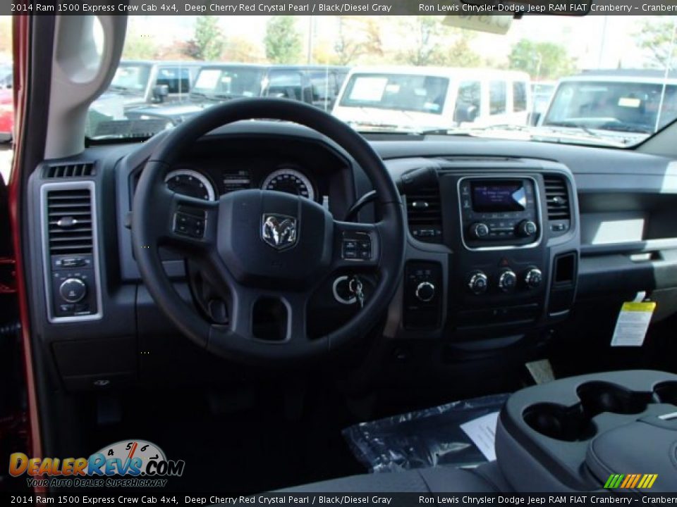 2014 Ram 1500 Express Crew Cab 4x4 Deep Cherry Red Crystal Pearl / Black/Diesel Gray Photo #14