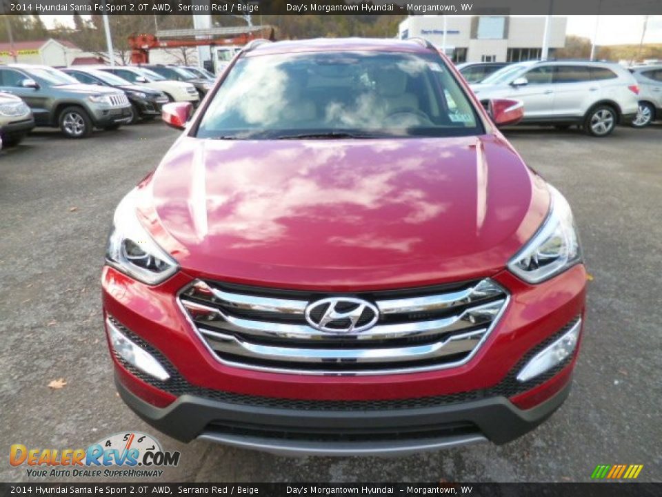 2014 Hyundai Santa Fe Sport 2.0T AWD Serrano Red / Beige Photo #2