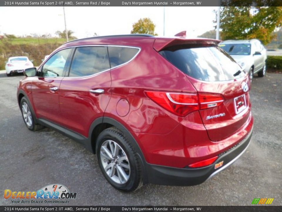 2014 Hyundai Santa Fe Sport 2.0T AWD Serrano Red / Beige Photo #5