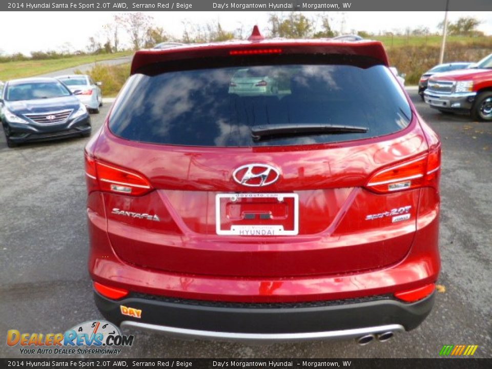 2014 Hyundai Santa Fe Sport 2.0T AWD Serrano Red / Beige Photo #6