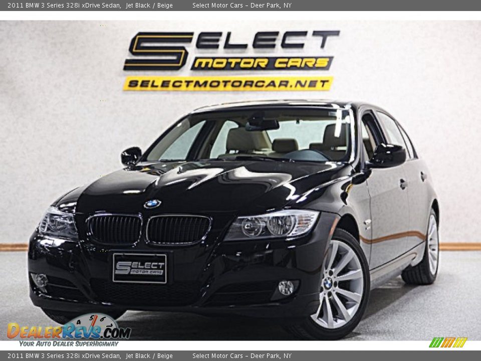 2011 BMW 3 Series 328i xDrive Sedan Jet Black / Beige Photo #1