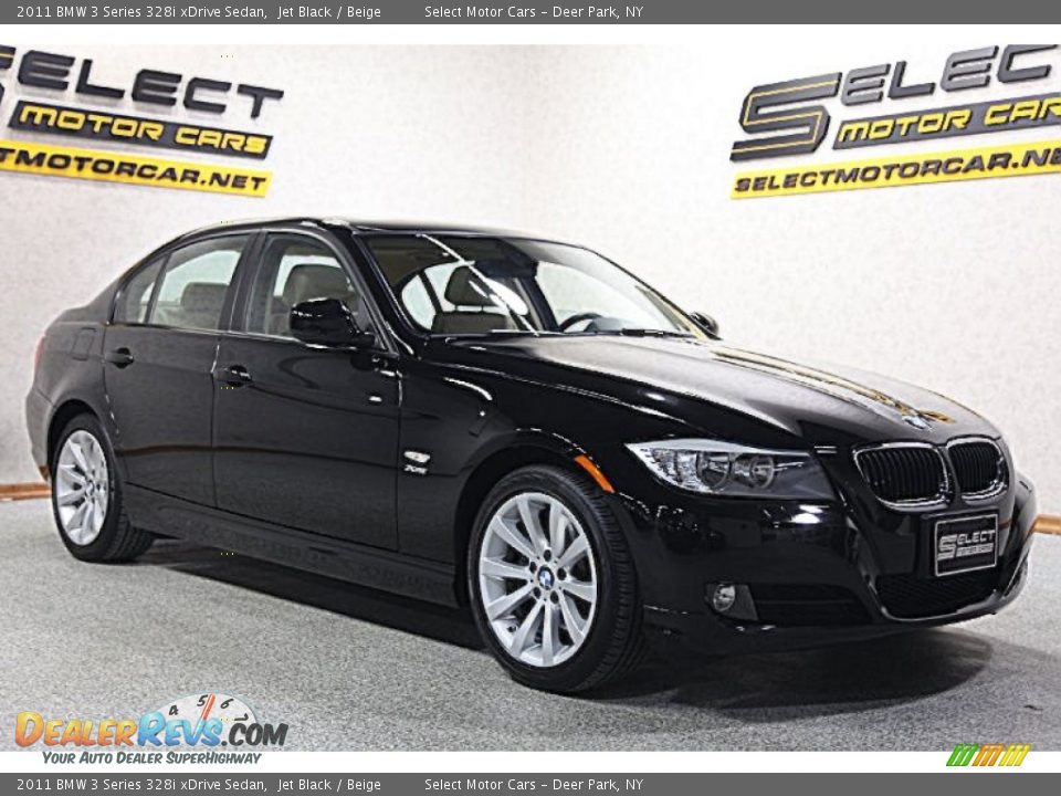 2011 BMW 3 Series 328i xDrive Sedan Jet Black / Beige Photo #3