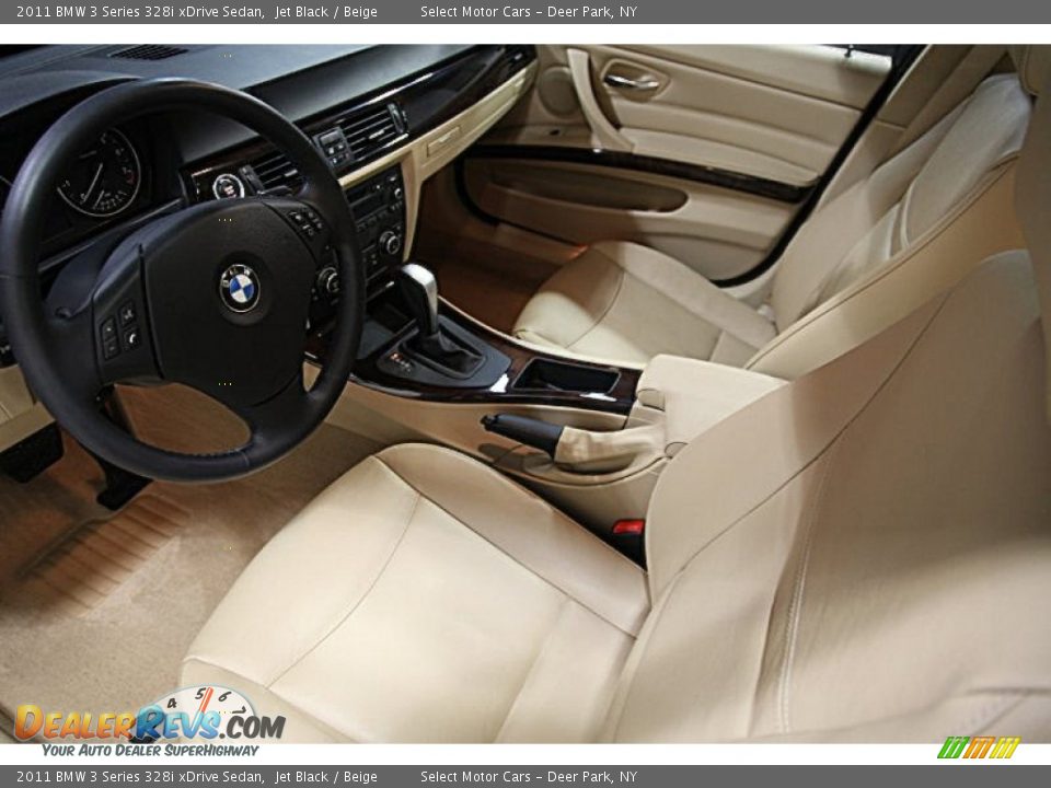 2011 BMW 3 Series 328i xDrive Sedan Jet Black / Beige Photo #9
