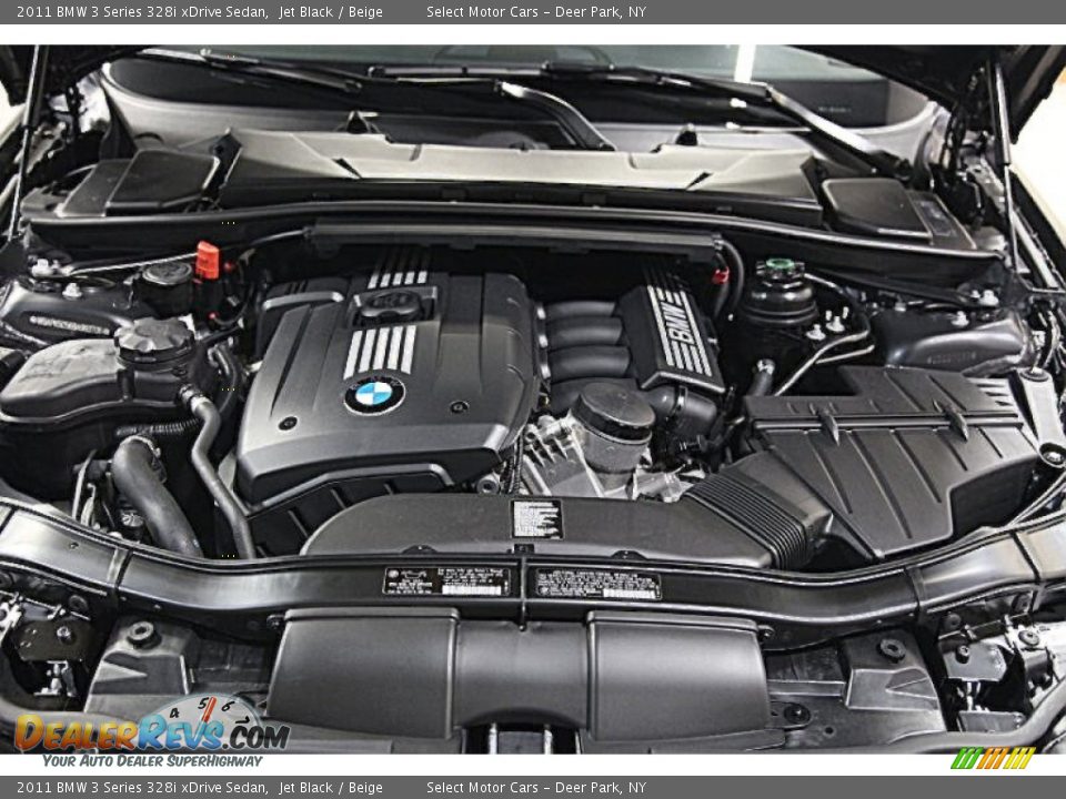 2011 BMW 3 Series 328i xDrive Sedan Jet Black / Beige Photo #12