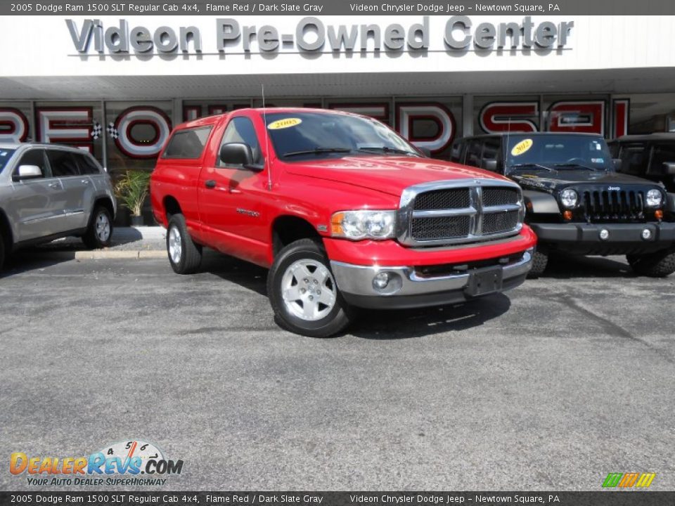 2005 Dodge Ram 1500 SLT Regular Cab 4x4 Flame Red / Dark Slate Gray Photo #1