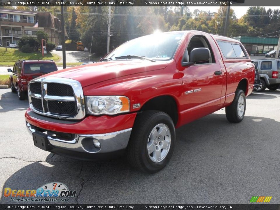 2005 Dodge Ram 1500 SLT Regular Cab 4x4 Flame Red / Dark Slate Gray Photo #3