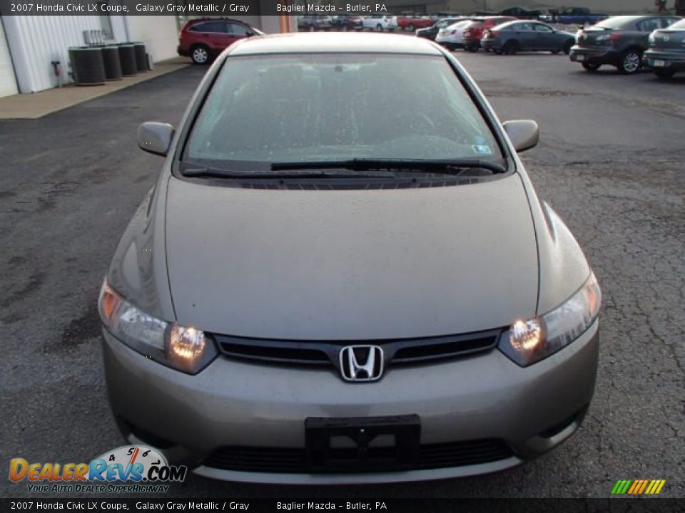 2007 Honda Civic LX Coupe Galaxy Gray Metallic / Gray Photo #3