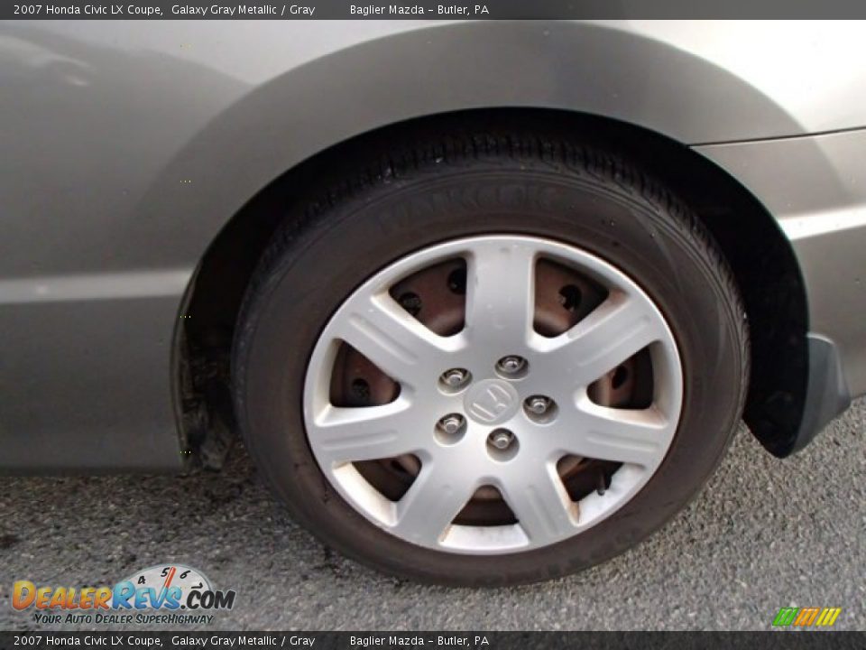 2007 Honda Civic LX Coupe Galaxy Gray Metallic / Gray Photo #7