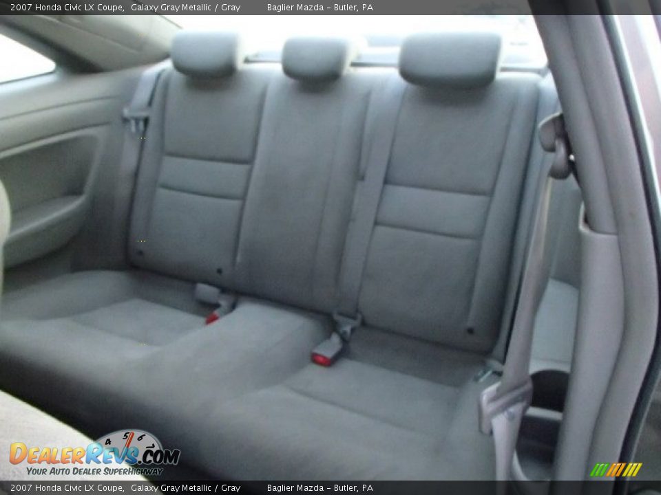 2007 Honda Civic LX Coupe Galaxy Gray Metallic / Gray Photo #9