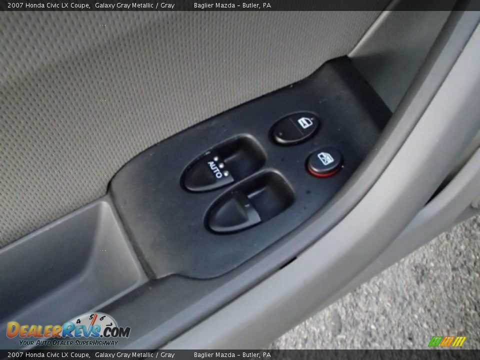 2007 Honda Civic LX Coupe Galaxy Gray Metallic / Gray Photo #10