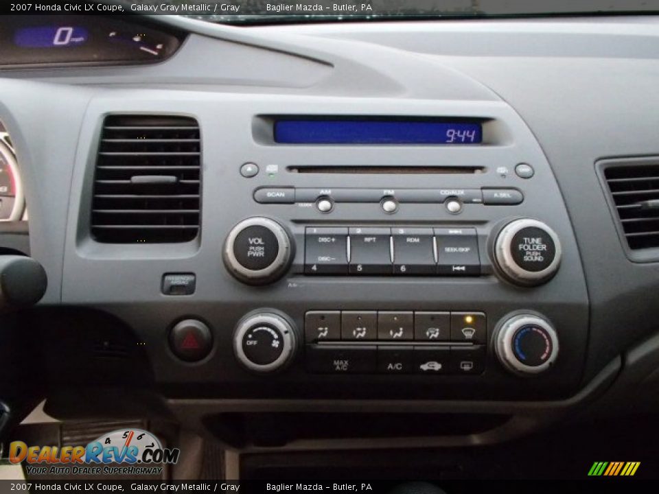 2007 Honda Civic LX Coupe Galaxy Gray Metallic / Gray Photo #11