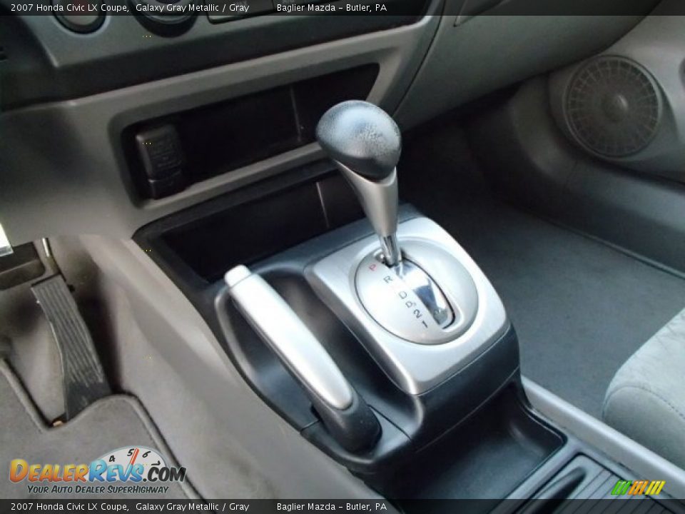 2007 Honda Civic LX Coupe Galaxy Gray Metallic / Gray Photo #12