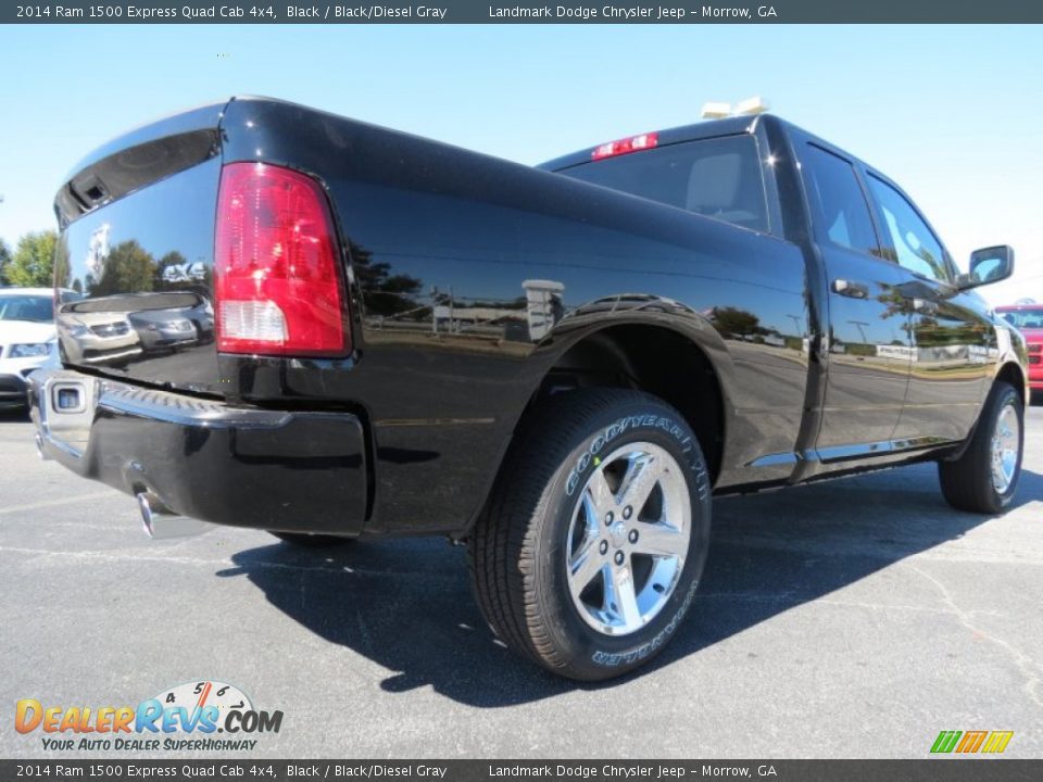 2014 Ram 1500 Express Quad Cab 4x4 Black / Black/Diesel Gray Photo #3