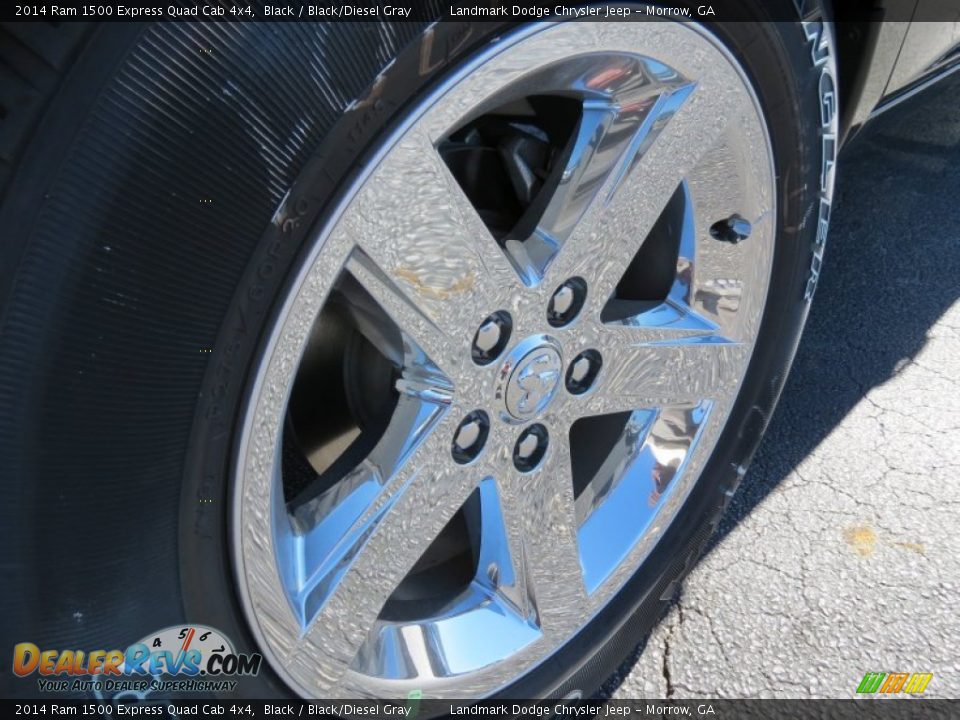 2014 Ram 1500 Express Quad Cab 4x4 Black / Black/Diesel Gray Photo #5