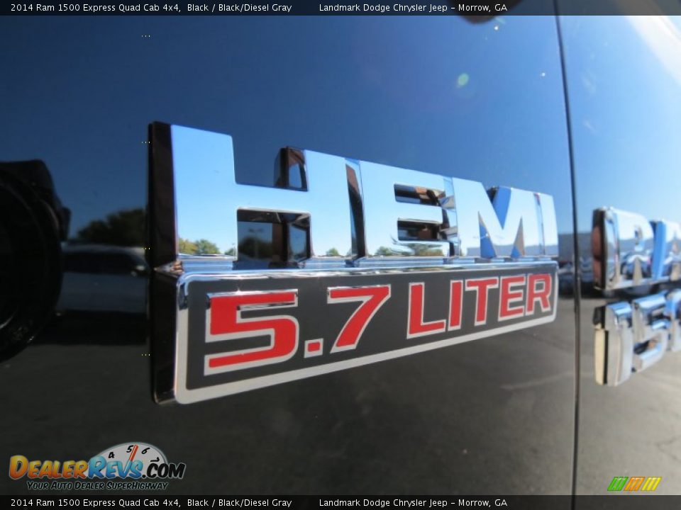 2014 Ram 1500 Express Quad Cab 4x4 Black / Black/Diesel Gray Photo #6
