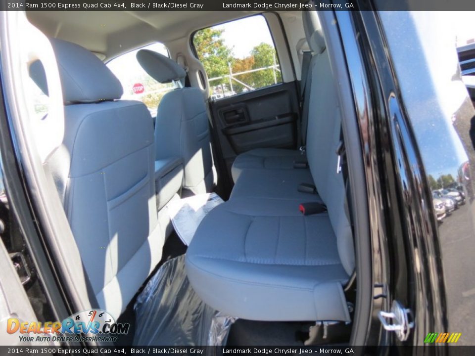 2014 Ram 1500 Express Quad Cab 4x4 Black / Black/Diesel Gray Photo #8