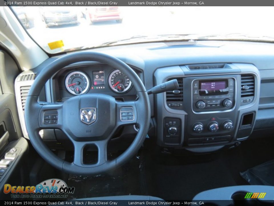 2014 Ram 1500 Express Quad Cab 4x4 Black / Black/Diesel Gray Photo #9