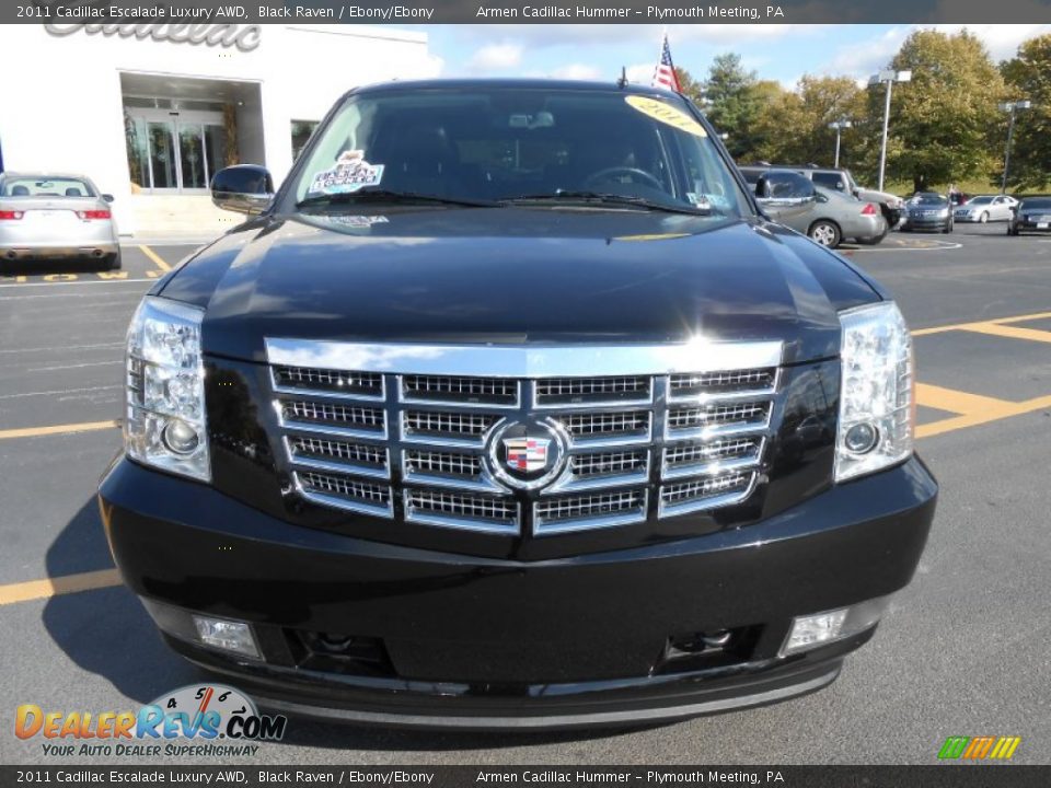 2011 Cadillac Escalade Luxury AWD Black Raven / Ebony/Ebony Photo #2