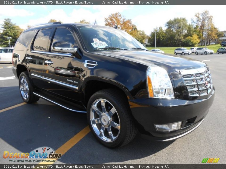 2011 Cadillac Escalade Luxury AWD Black Raven / Ebony/Ebony Photo #3
