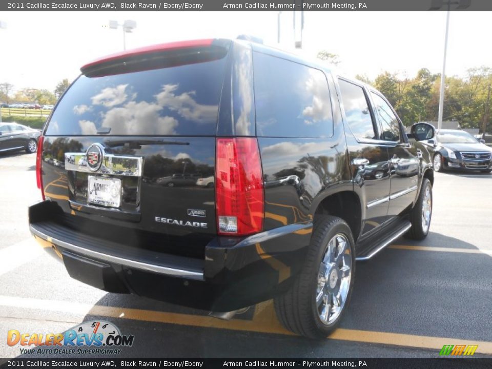 2011 Cadillac Escalade Luxury AWD Black Raven / Ebony/Ebony Photo #5