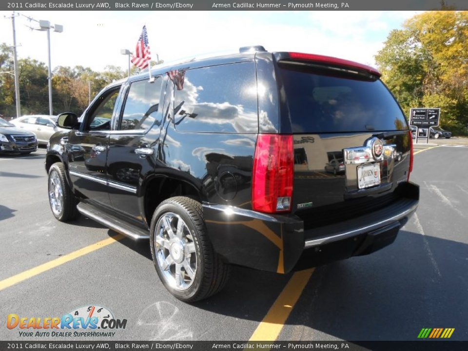 2011 Cadillac Escalade Luxury AWD Black Raven / Ebony/Ebony Photo #7