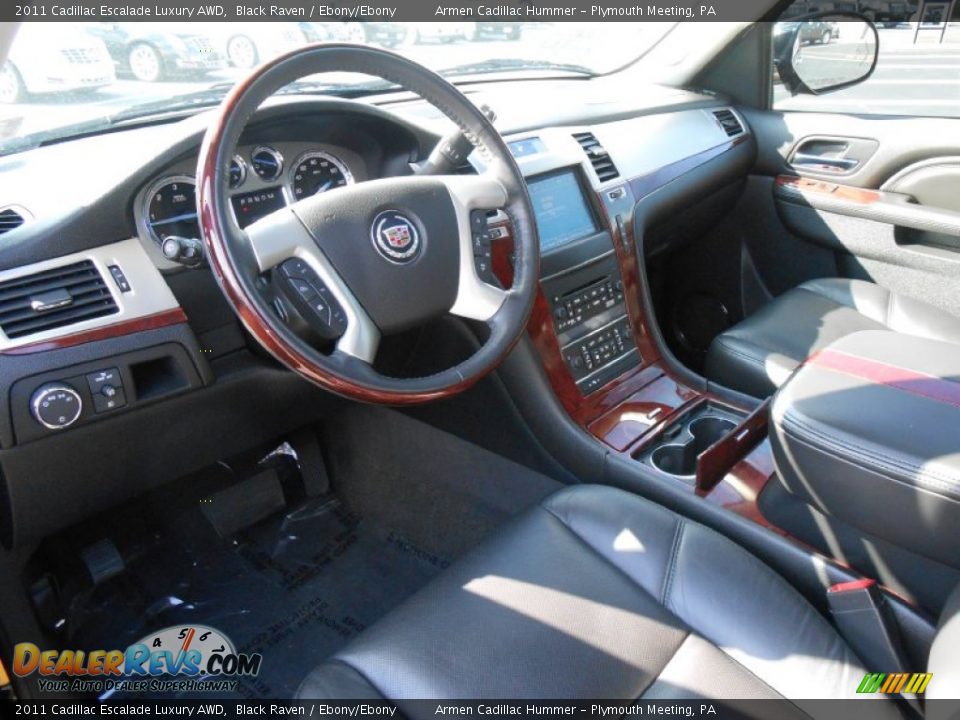 2011 Cadillac Escalade Luxury AWD Black Raven / Ebony/Ebony Photo #9